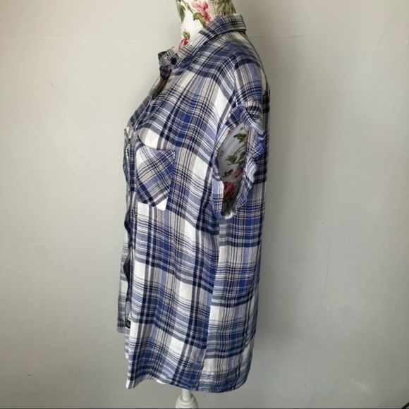 Rails Sleeveless Button Down Top Plaid Medium - Picture 4 of 7